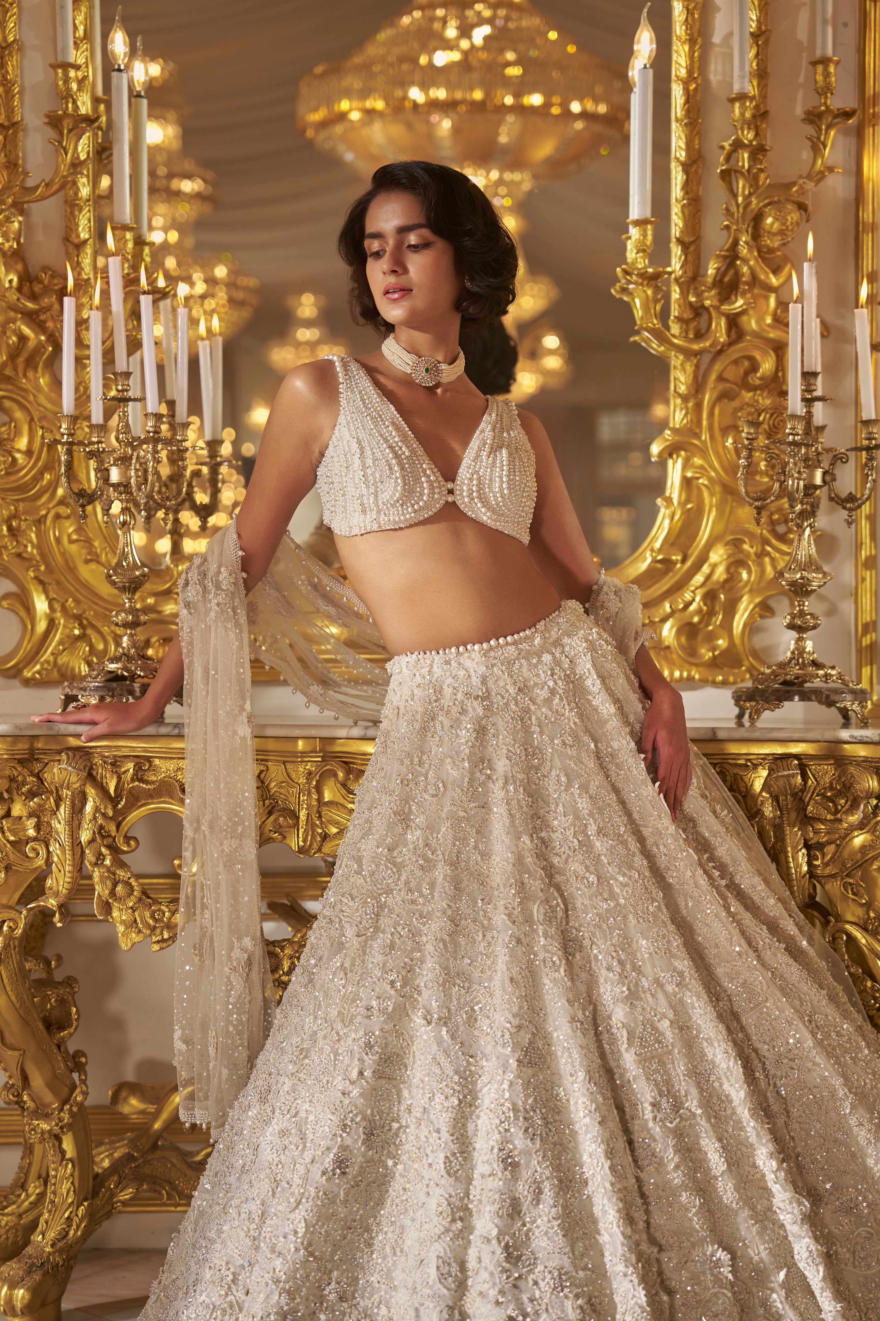 Buy White Lehengas & Sarees for Women Online in India - Indya